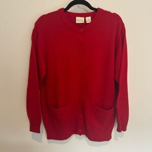 Laura Gayle Red Button-Up Cardigan